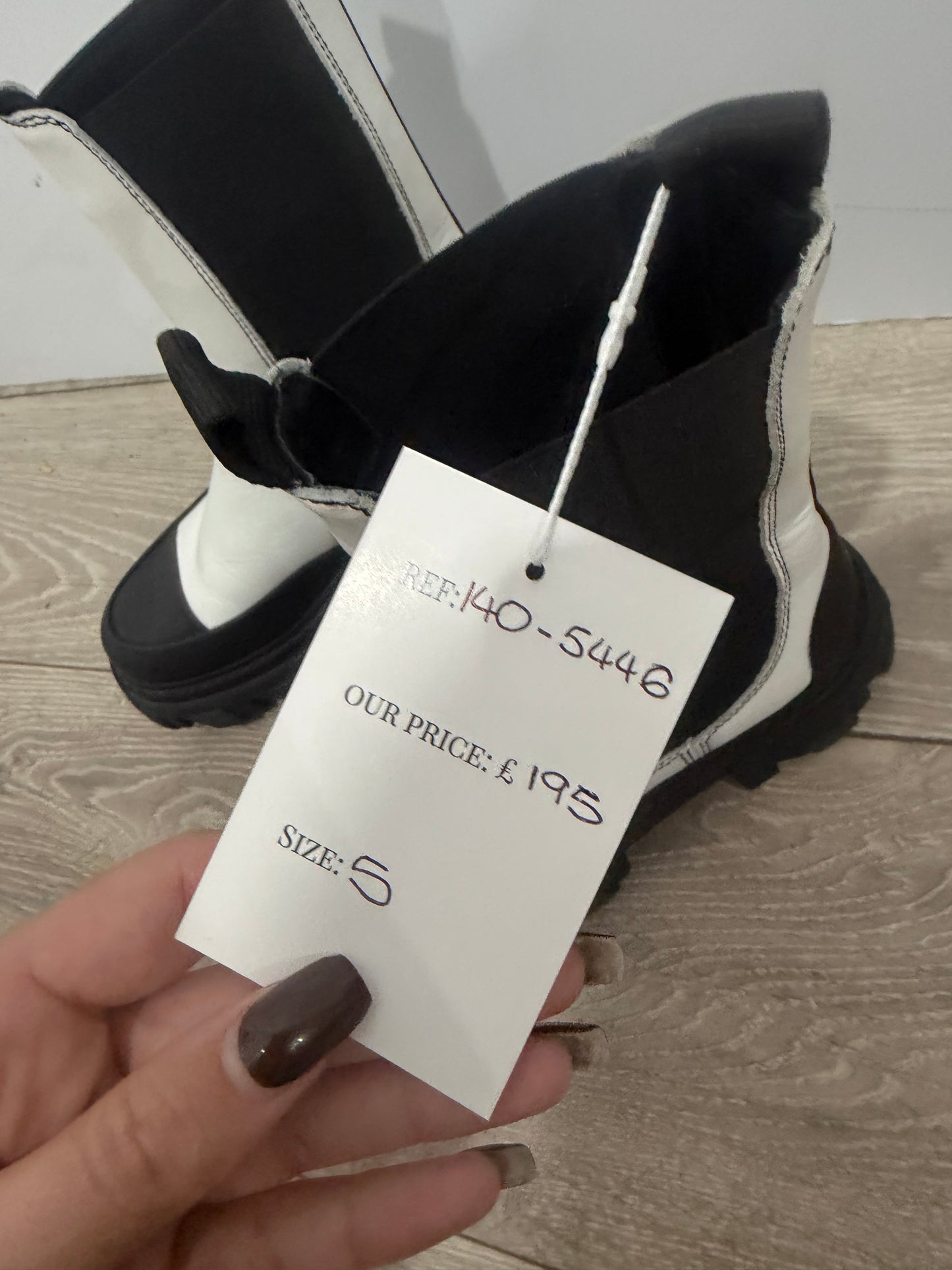 White Ganni Chunky Boots, Size 38 - UK 5