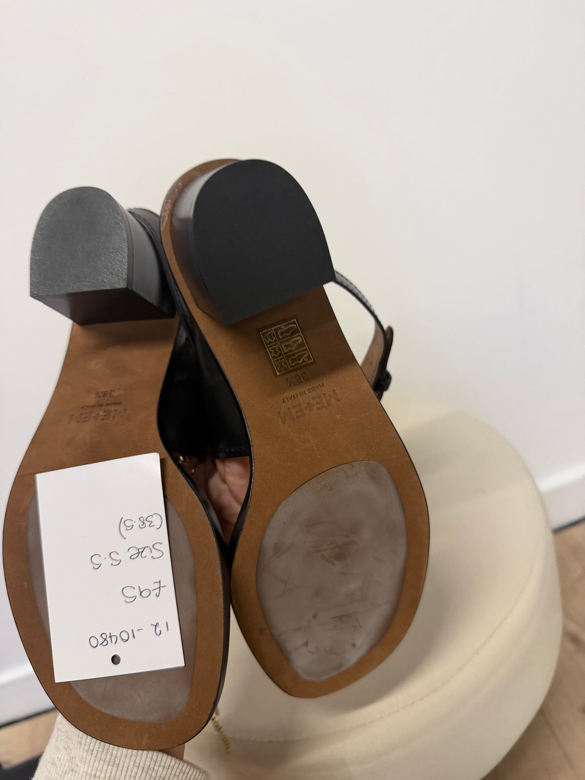 Preloved ME + EM Block Heels Size 38.5 - UK 5.5 Brown and Black