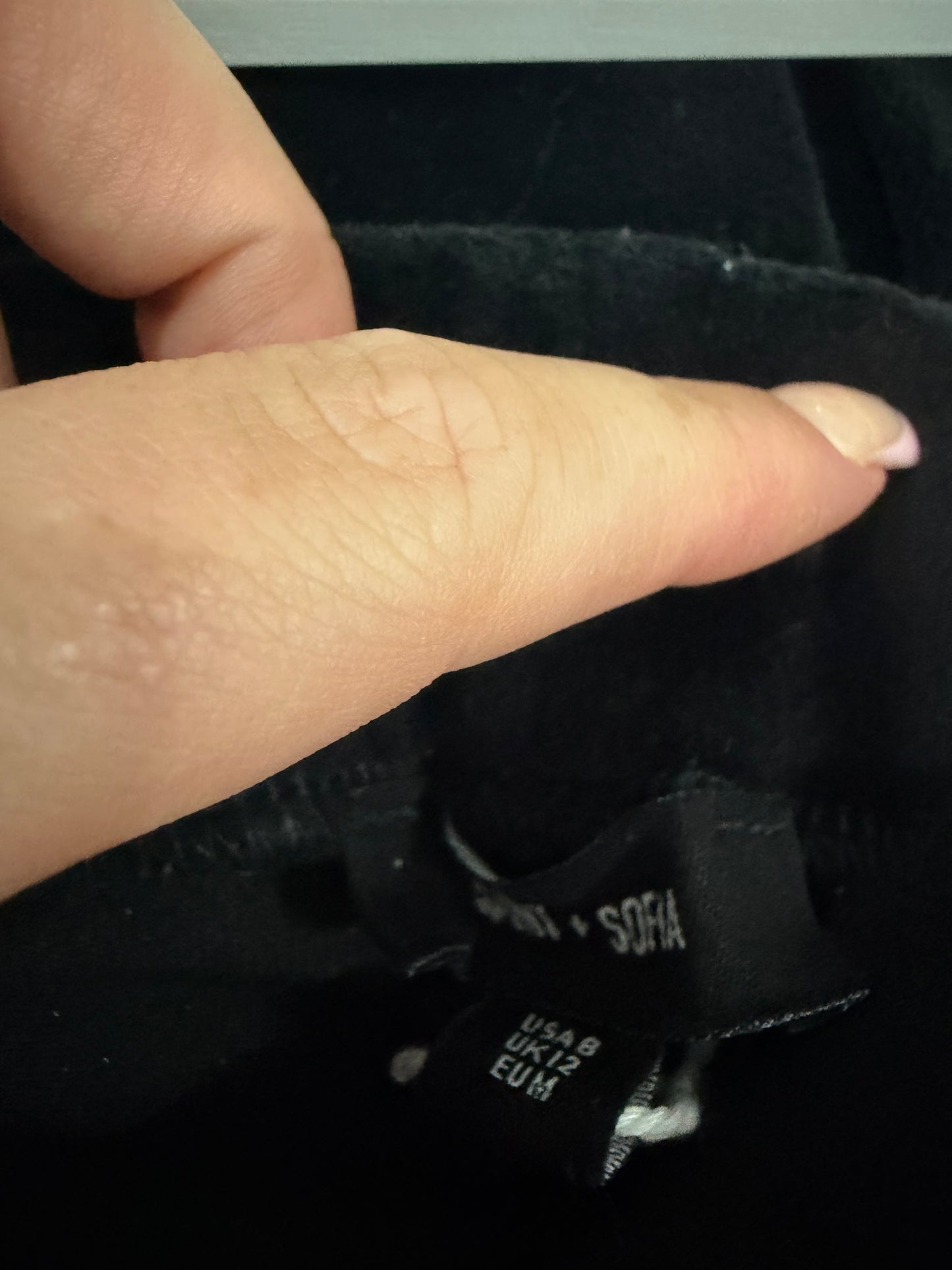 Keller Wide Leg Pant - Black Velvet Saint + Sofia Trousers, Brand New UK 12