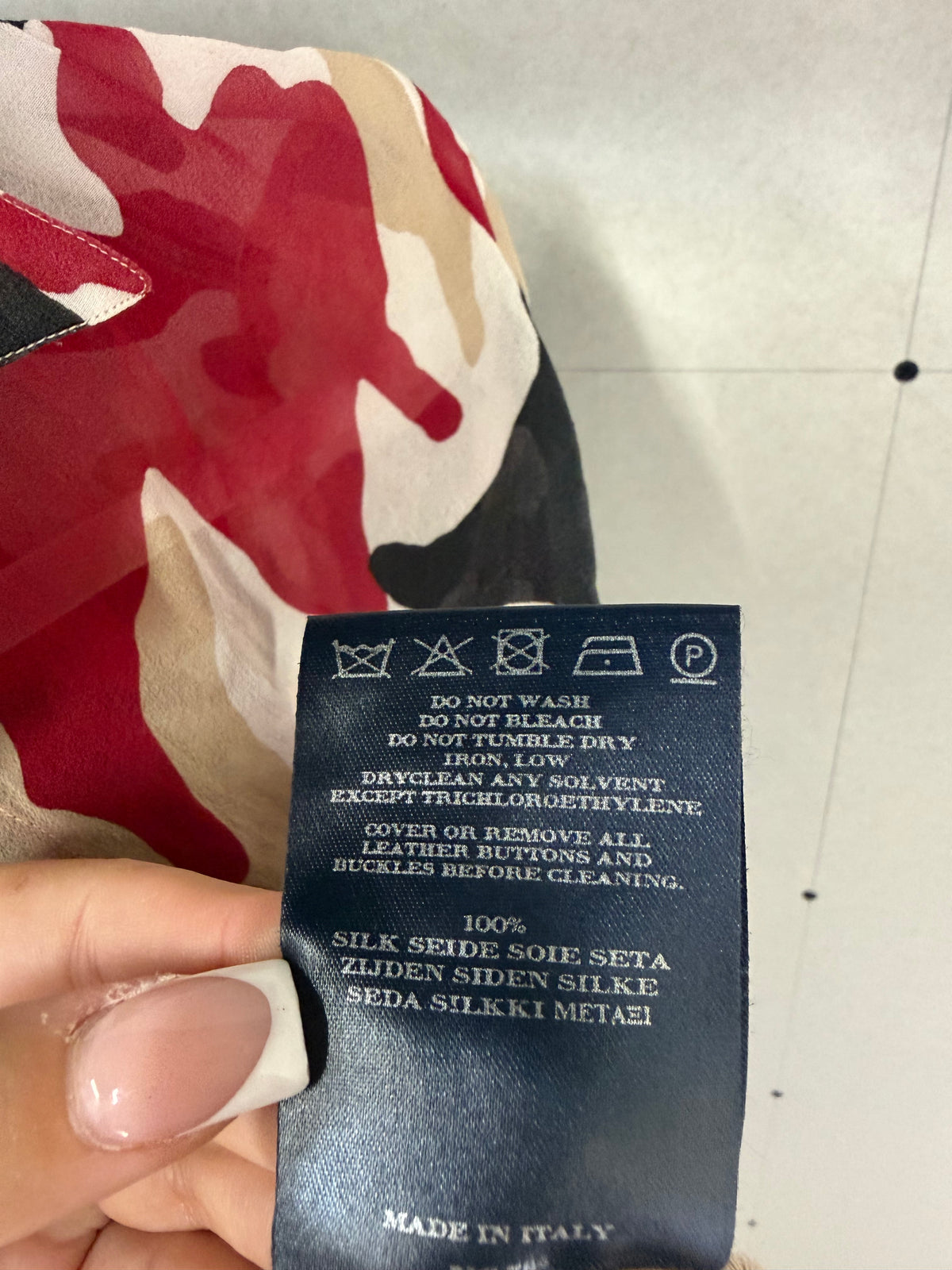 Preloved Burberry Blouse Size 12 Camo Multi