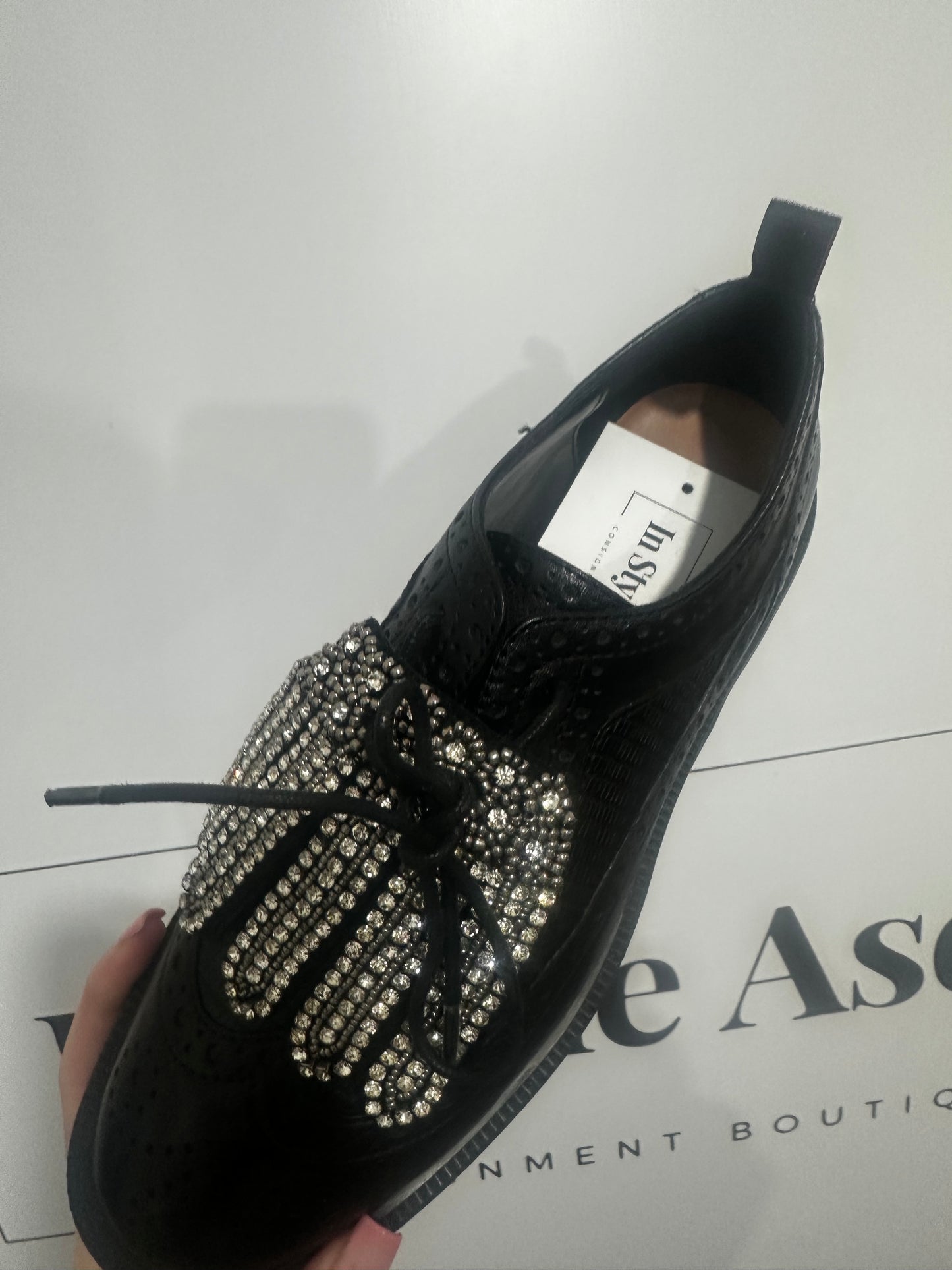 Black & Silver Max&Co Loafers, Size 37 - UK 4