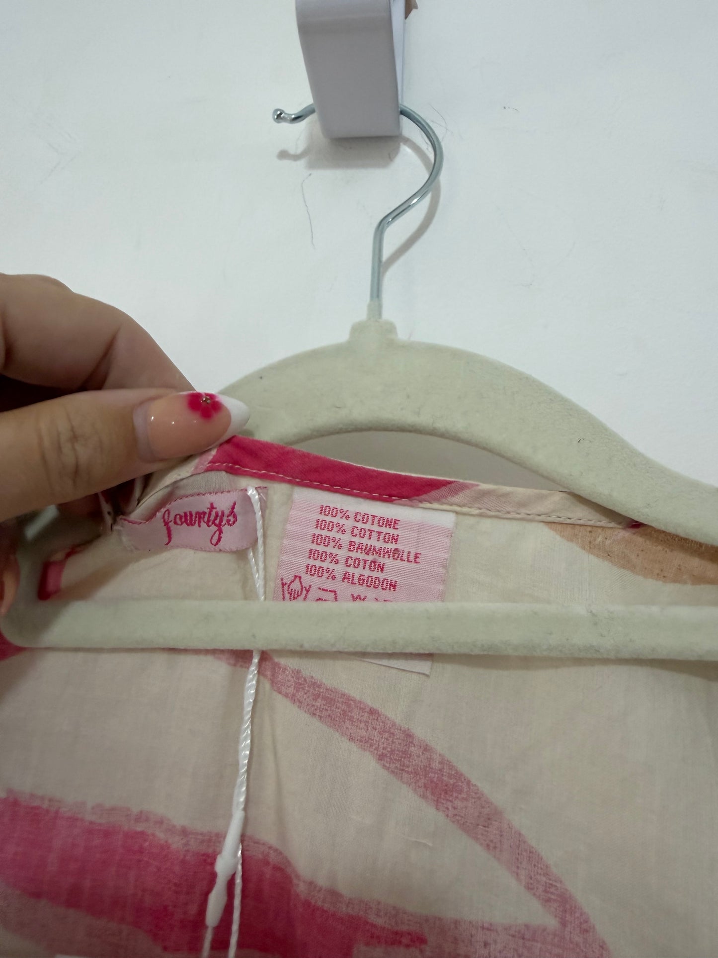 Preloved, Yellow/Pink Fourtys Beach Kaftan, One Size