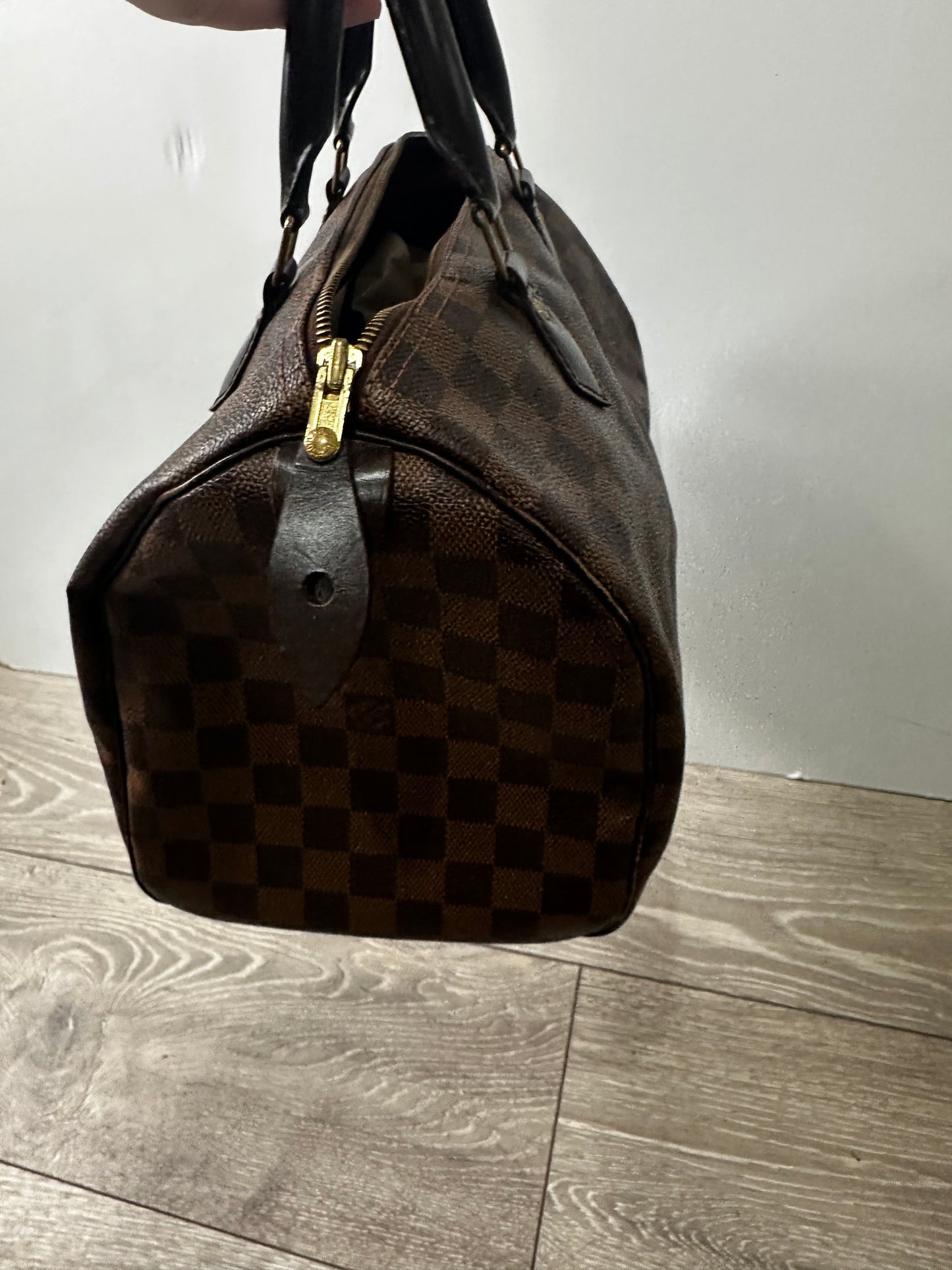 Brown Daimer Louis Vuitton Speedy 30 Handbag, 30