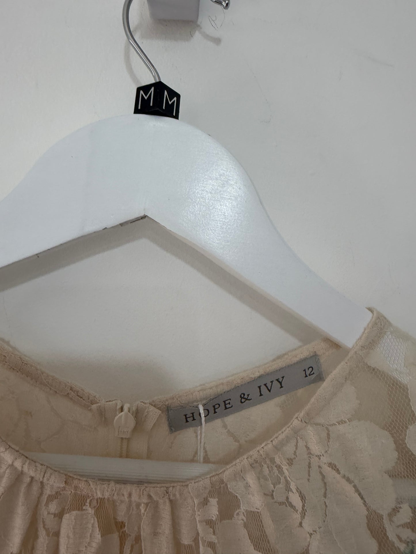 Preloved, Cream Hope & Ivy Dress, UK 12