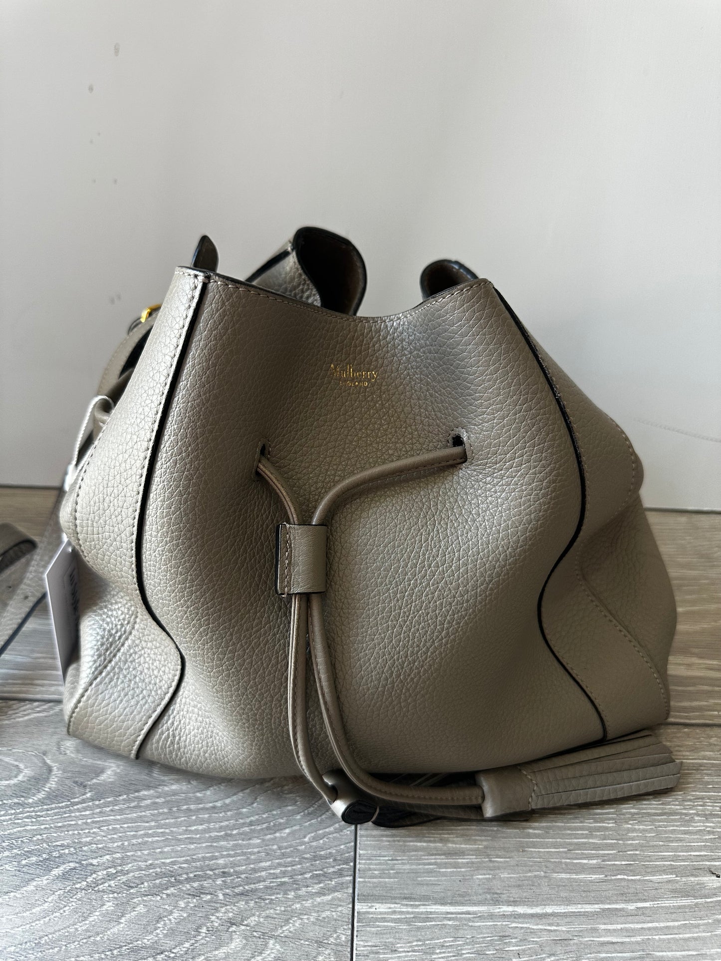 Grey Mulberry Bucket Handbag