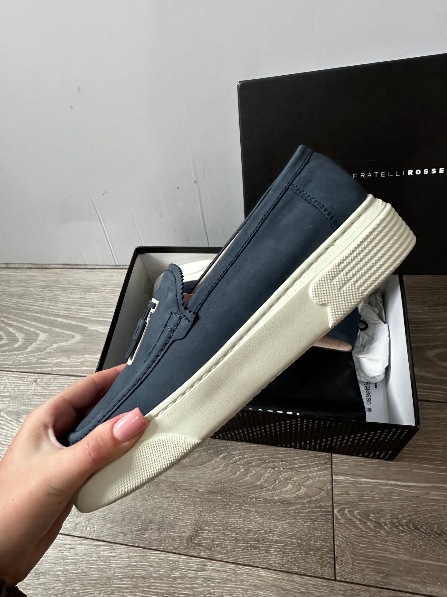Navy Fratelli Rossetti Shoes, 5
