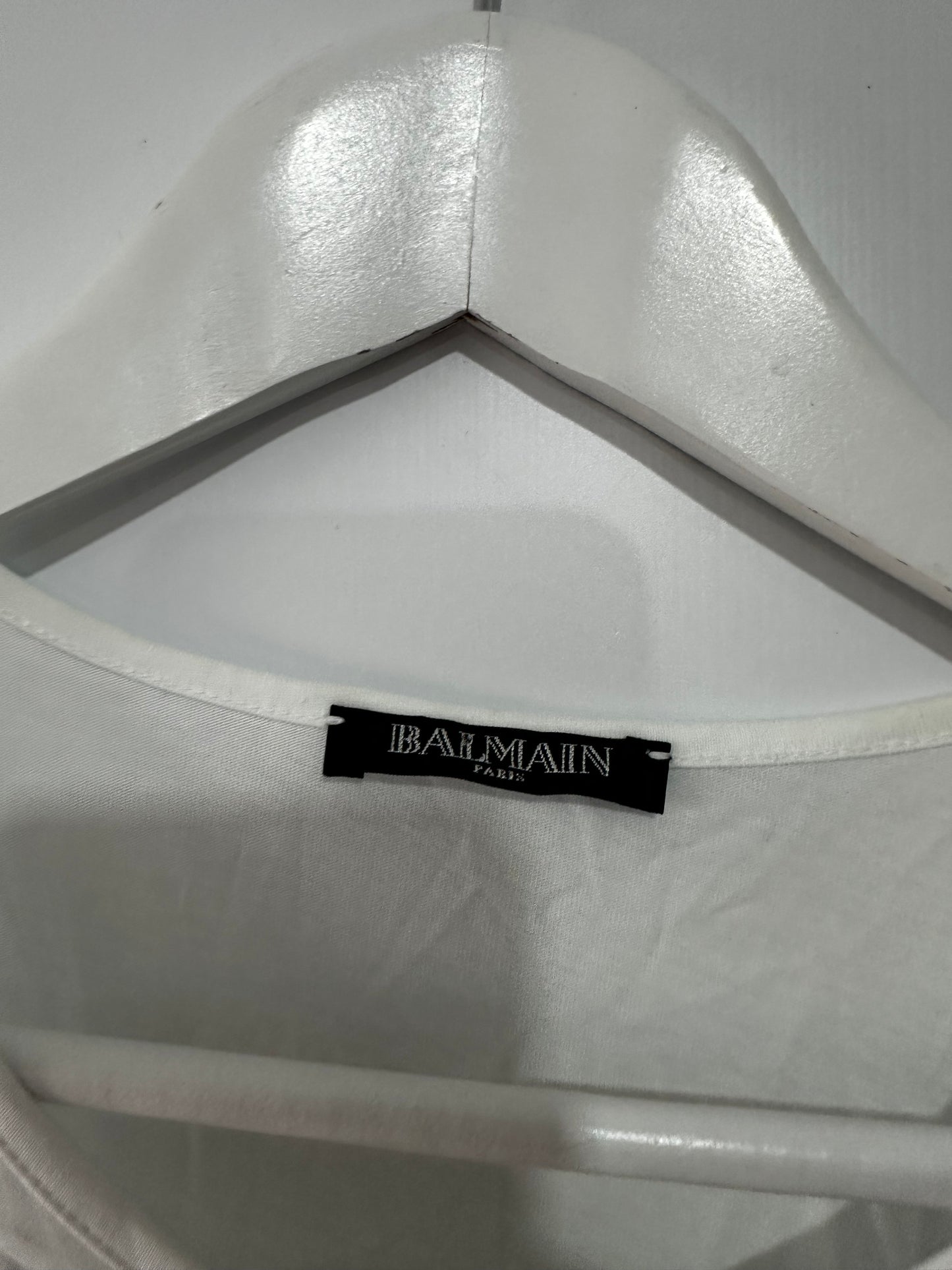 White & Gold Balmain Top, Size 12