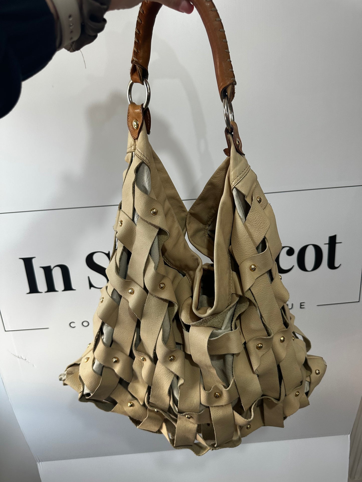 Beige Salar Oversized Bag