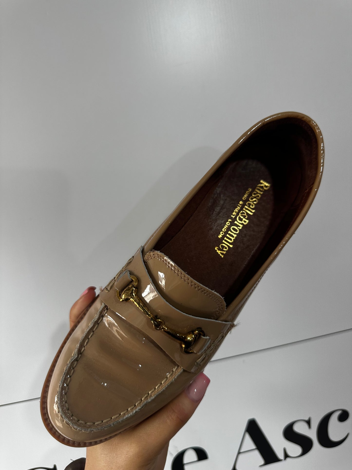 Beige Russell & Bromley Loafers, 5.5