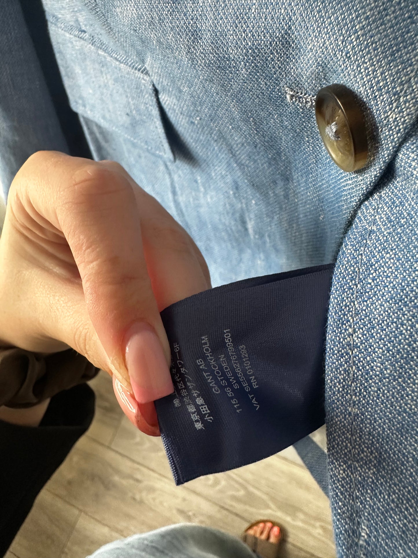 Blue Gant Linen Blazer, Size 8