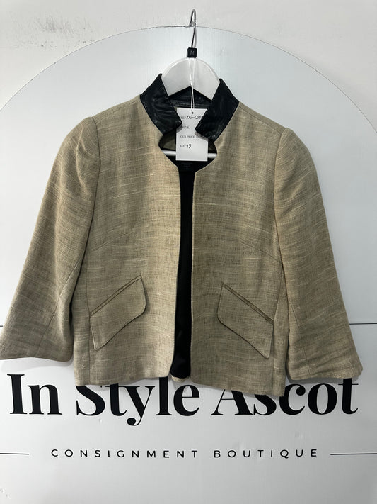 Neutral Smythe Linen Jacket, Size 12