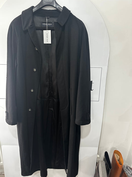 Black Giorgio Armarni Cashere Men's Coat, Size Large
