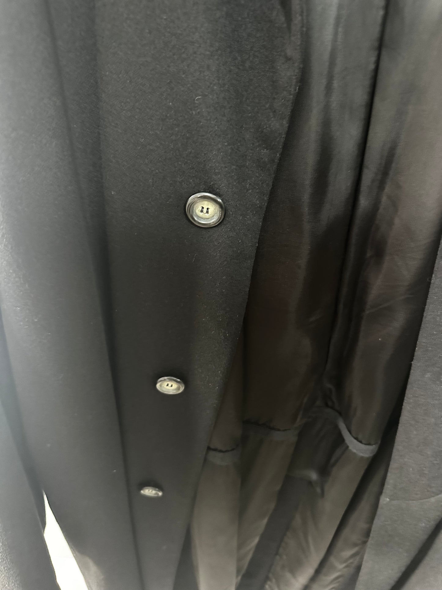 Black Giorgio Armarni Cashere Men's Coat, Size Large