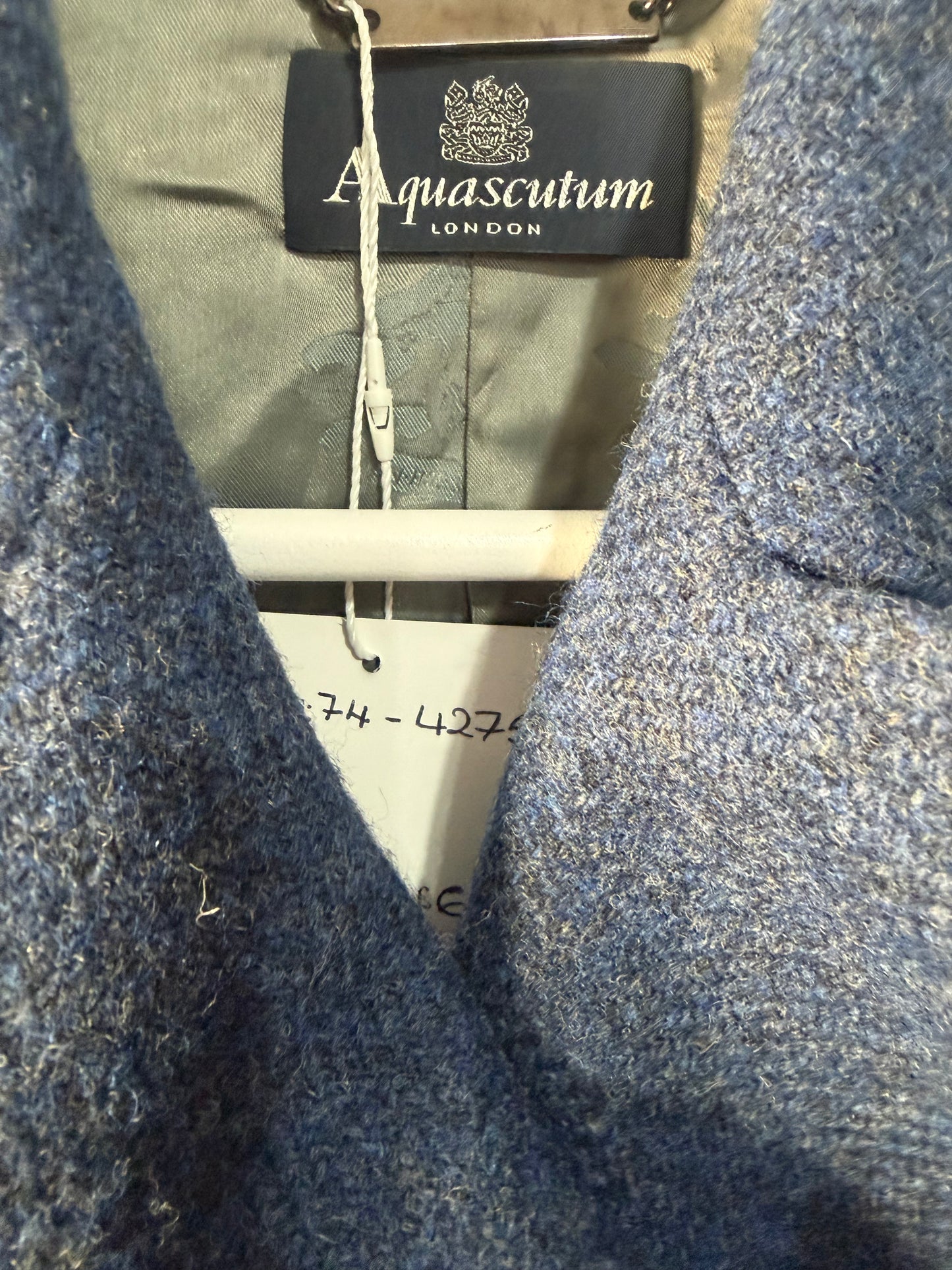 Blue Aquascutum Wool Peacoat, Size XS/S (6-8)