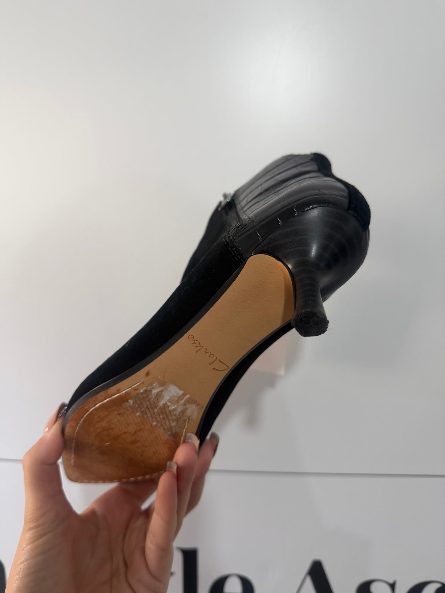 Black and Croc Clarks Boots
