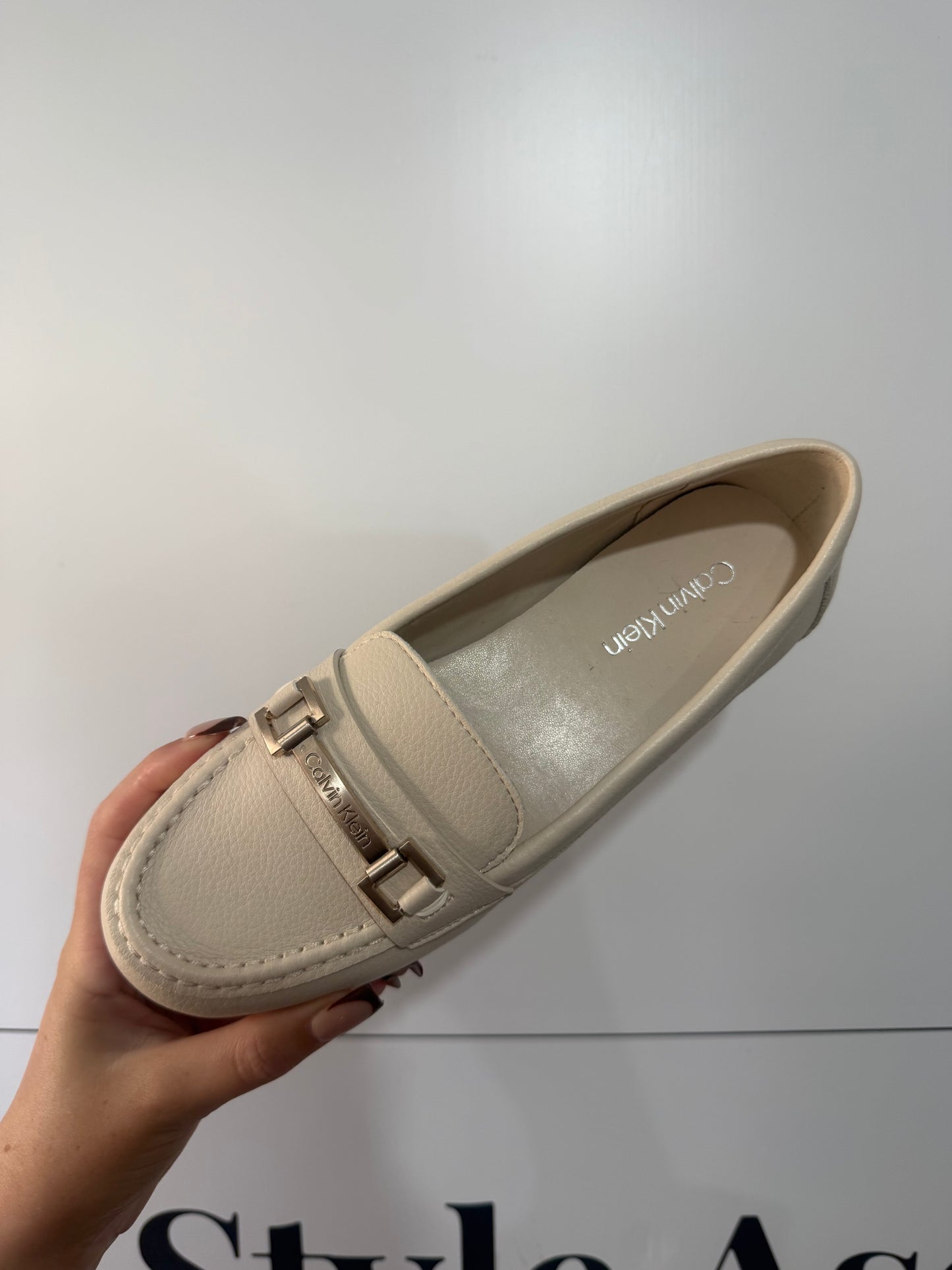 Cream Calvin Klein Brand New Loafers, 6M - UK Size 4