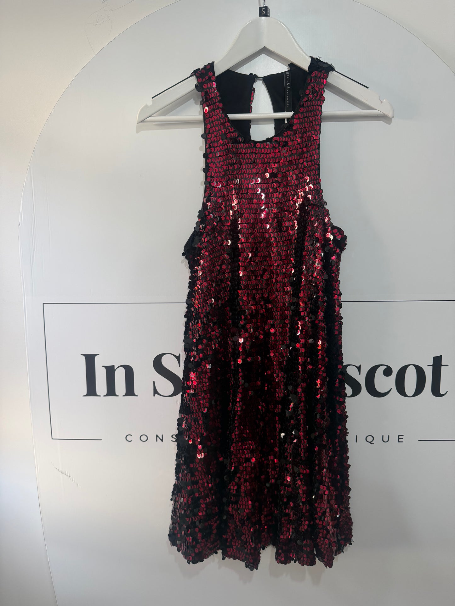 Red Sequin Guess Dress, Small