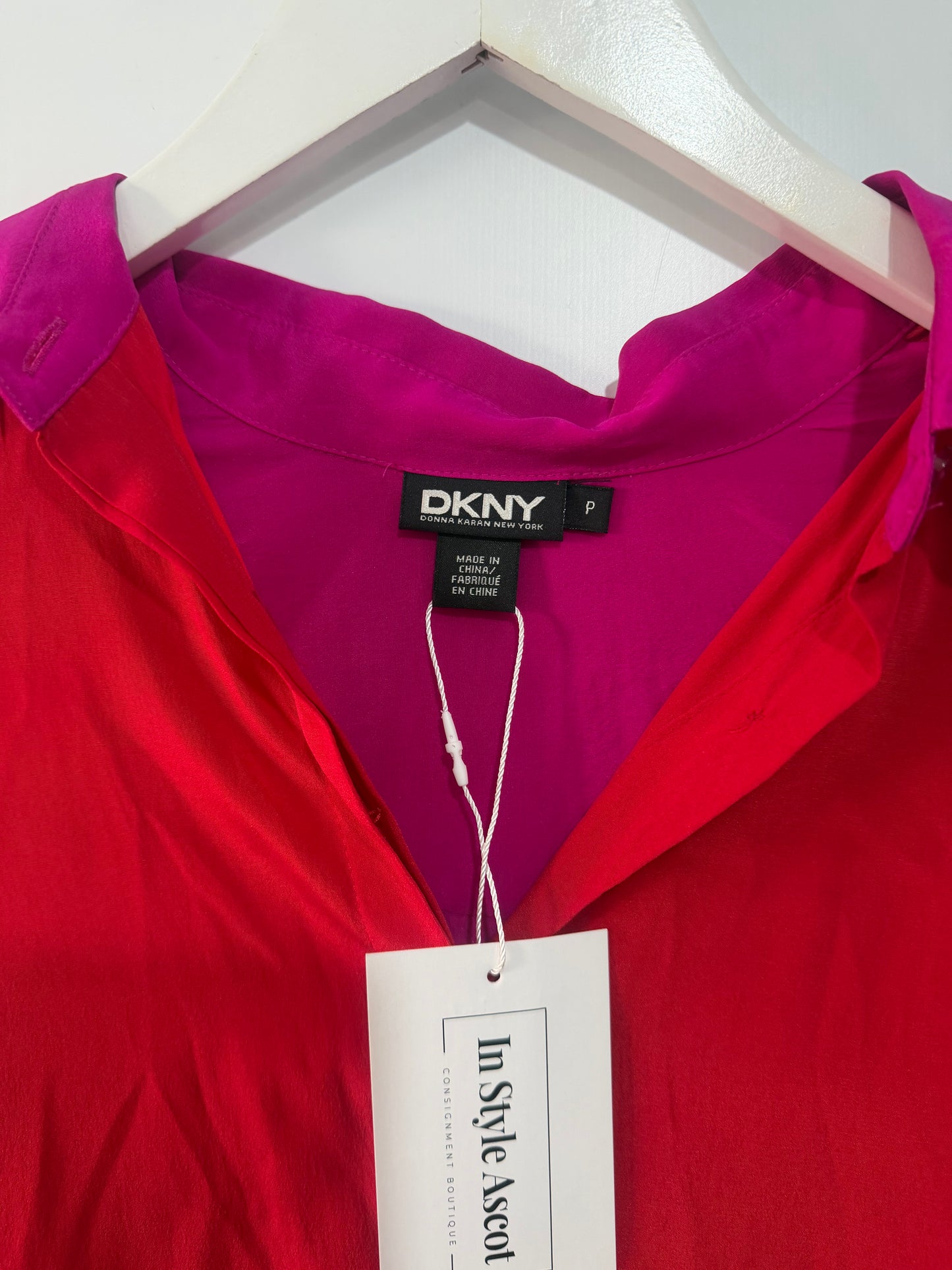 Pink and red DKNY Top, Small