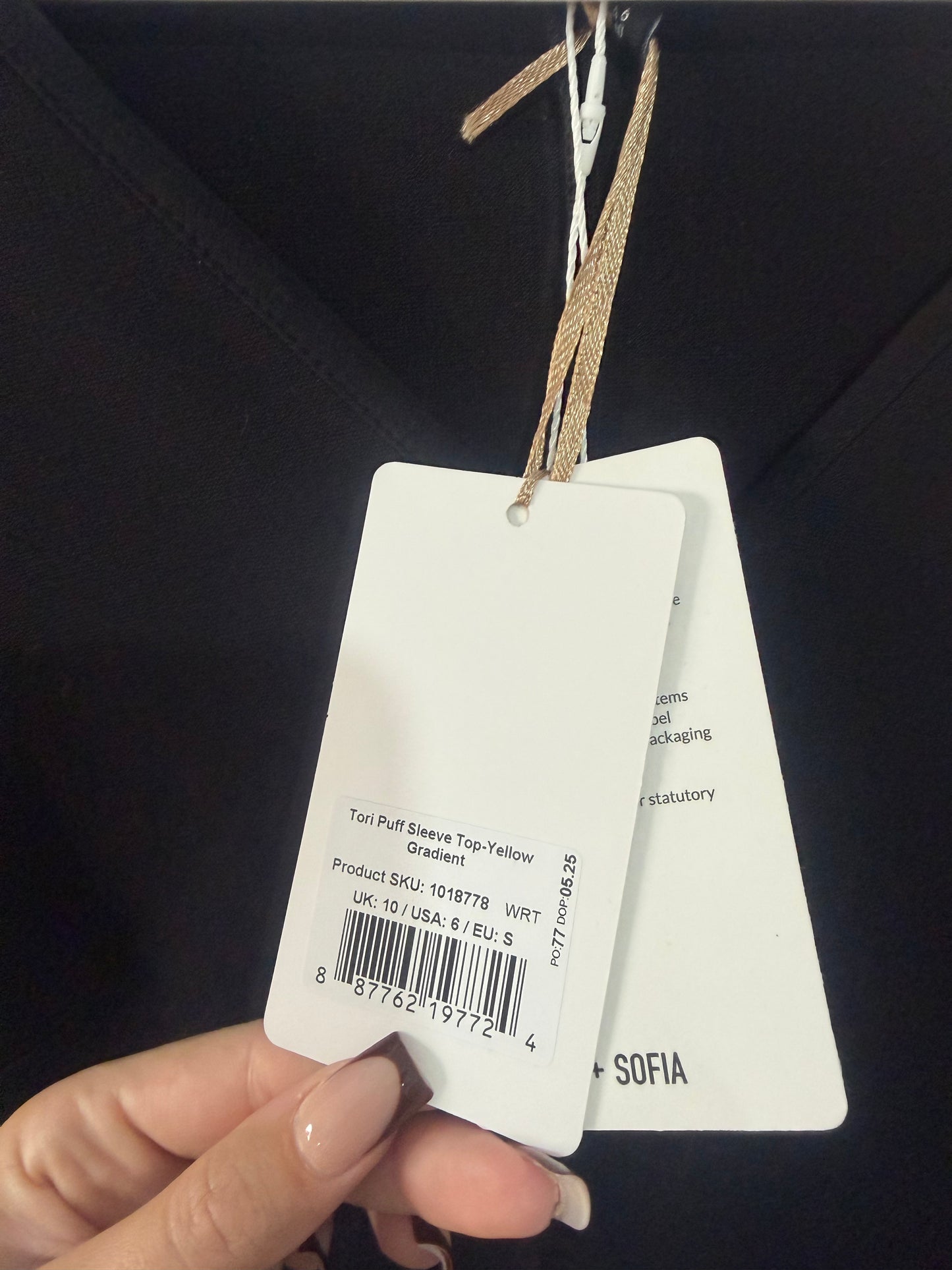 Black Saint + Sofia Top, Size 10