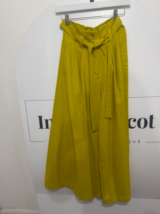 Yellow Making the Cut Wide-Leg Trousers, Size XS