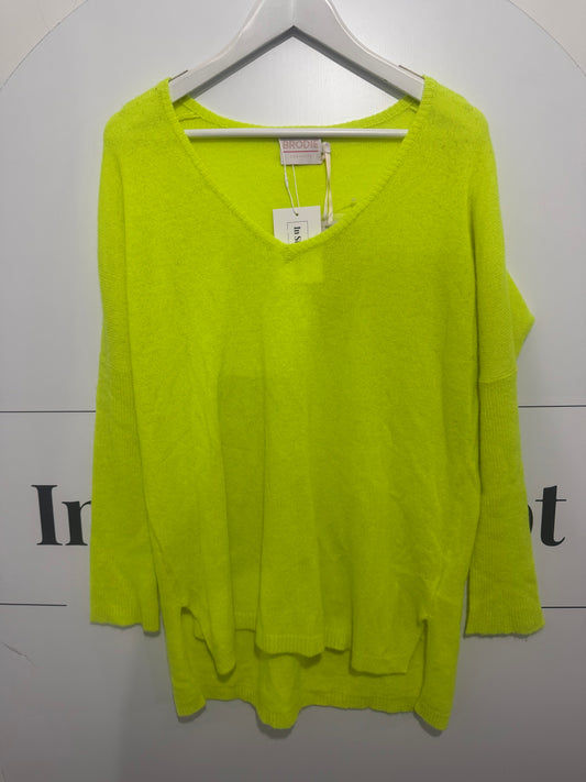 Yellow Brodie Cashmere Jumper, Size S
