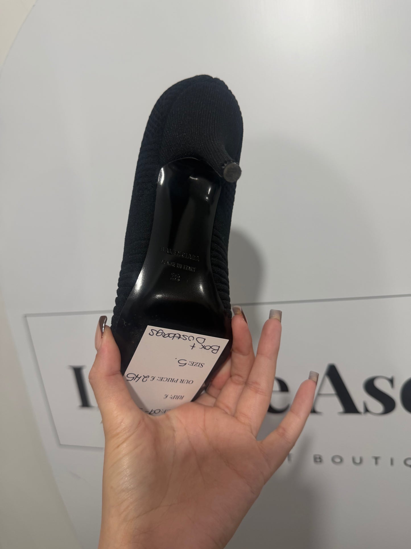 Black Balenciaga Heels, Size 38 - UK 5