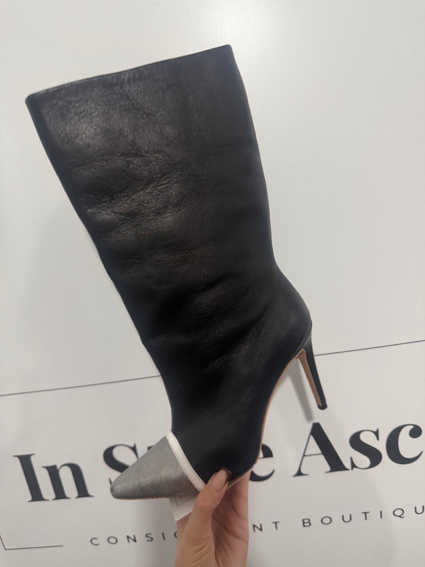 Black Smiling Shoes Boots, 6