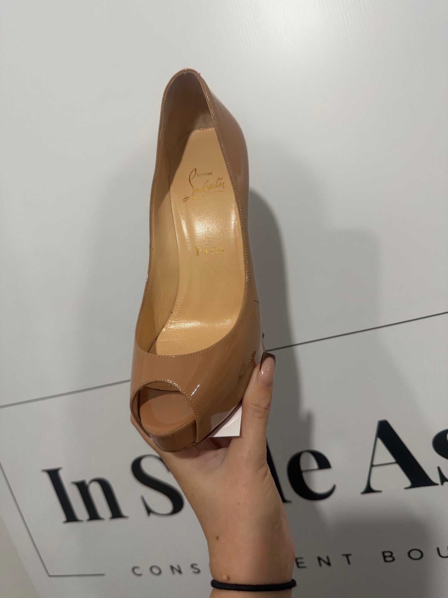 Nude Christian Louboutin Heels, 37.5 - UK 4.5