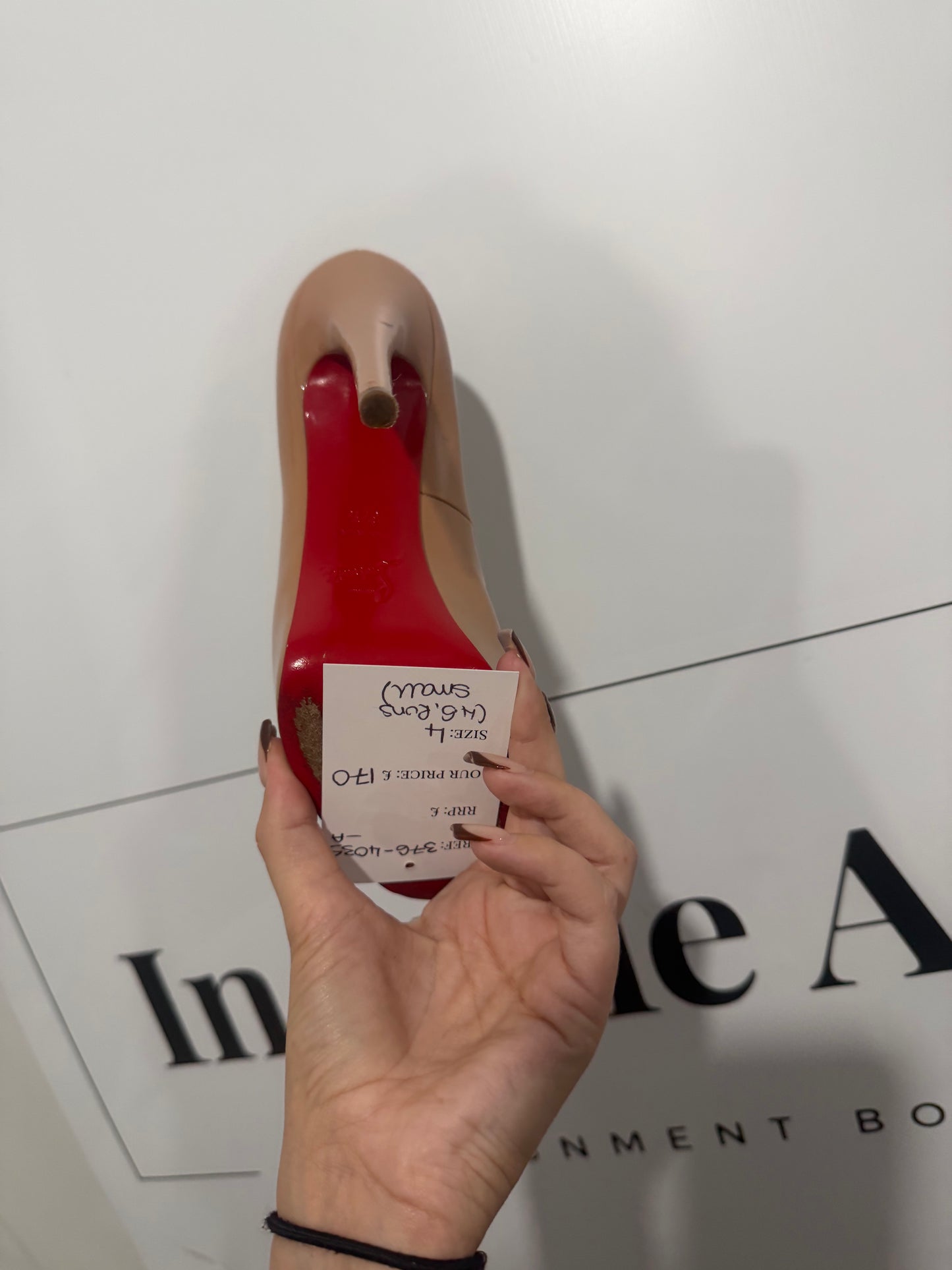 Nude Christian Louboutin Heels, 37.5 - UK 4.5