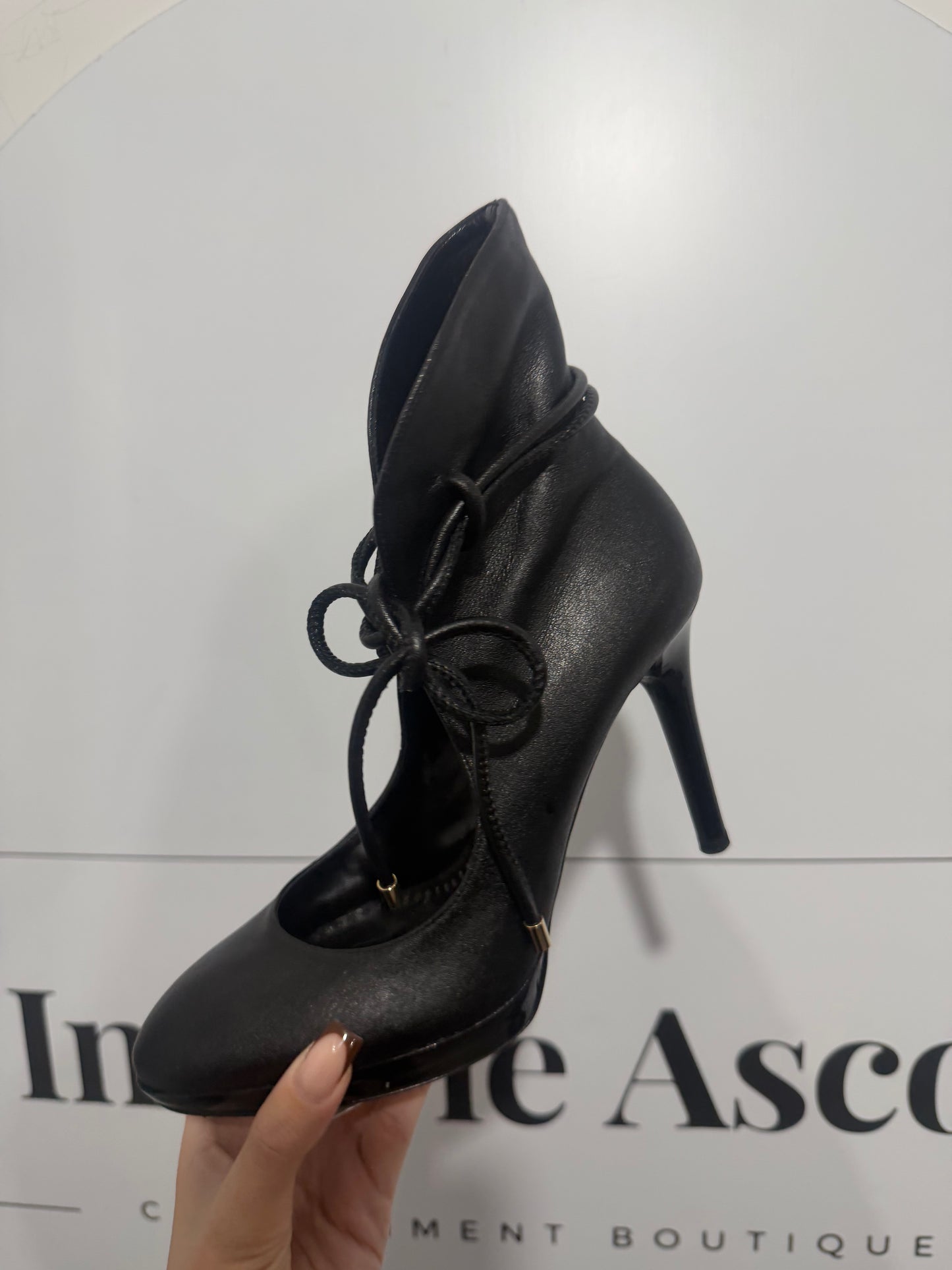 Black Stella McCartney Heels, 39.5- 6.5