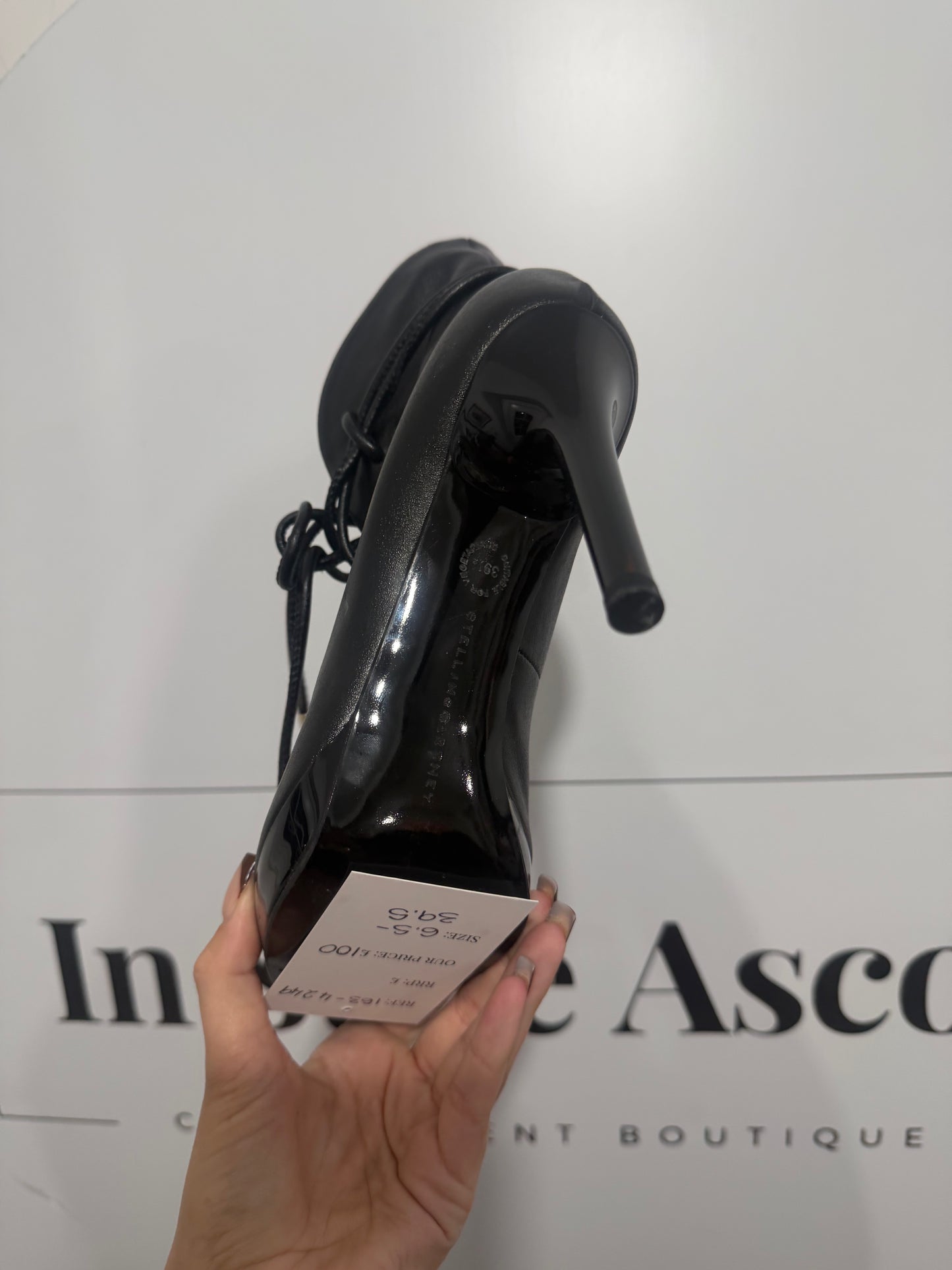 Black Stella McCartney Heels, 39.5- 6.5