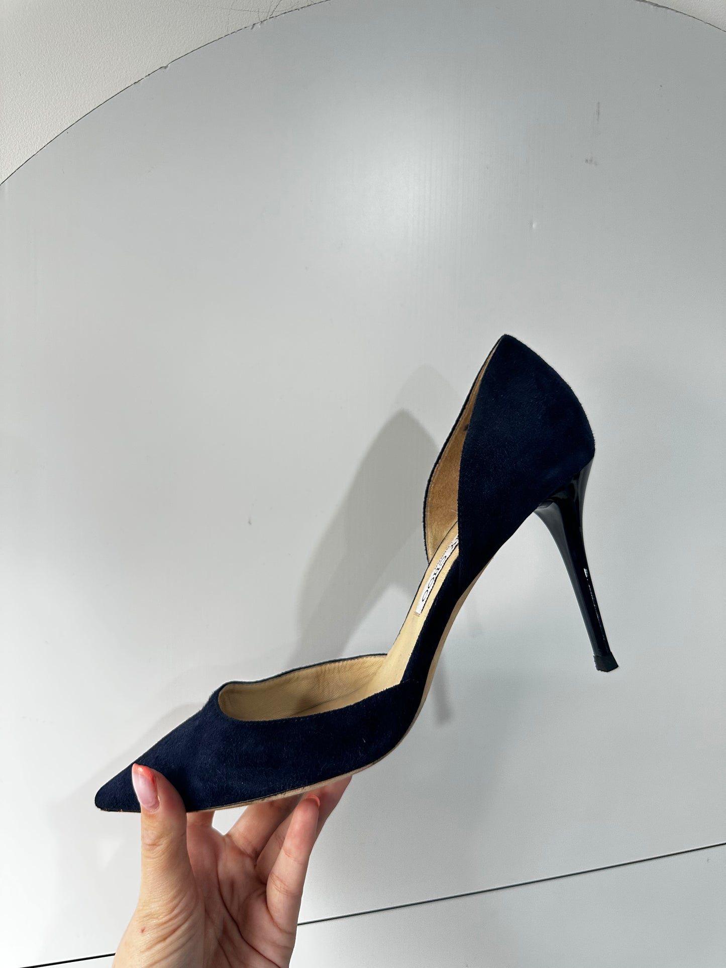 Blue Suede Jimmy Choo Heels, 39.5 - 6.5 UK