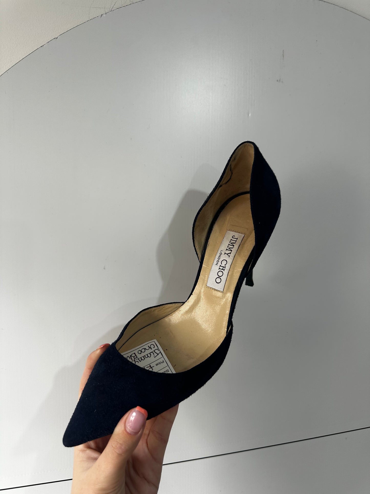 Blue Suede Jimmy Choo Heels, 39.5 - 6.5 UK