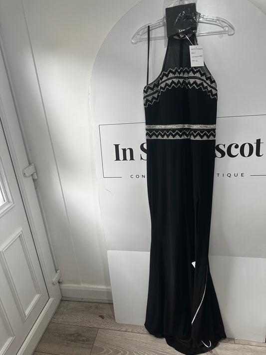 Black & Diamonte Forever Unique Gown Dress, Size 12