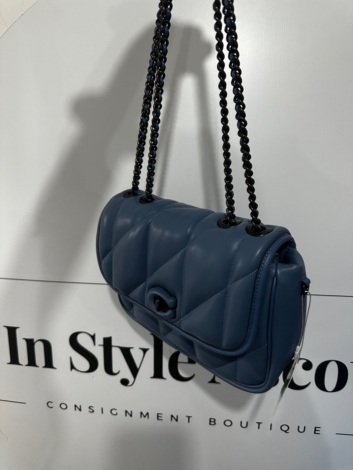 Blue Coach Bag, 26cm W