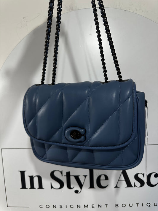 Blue Coach Bag, 26cm W