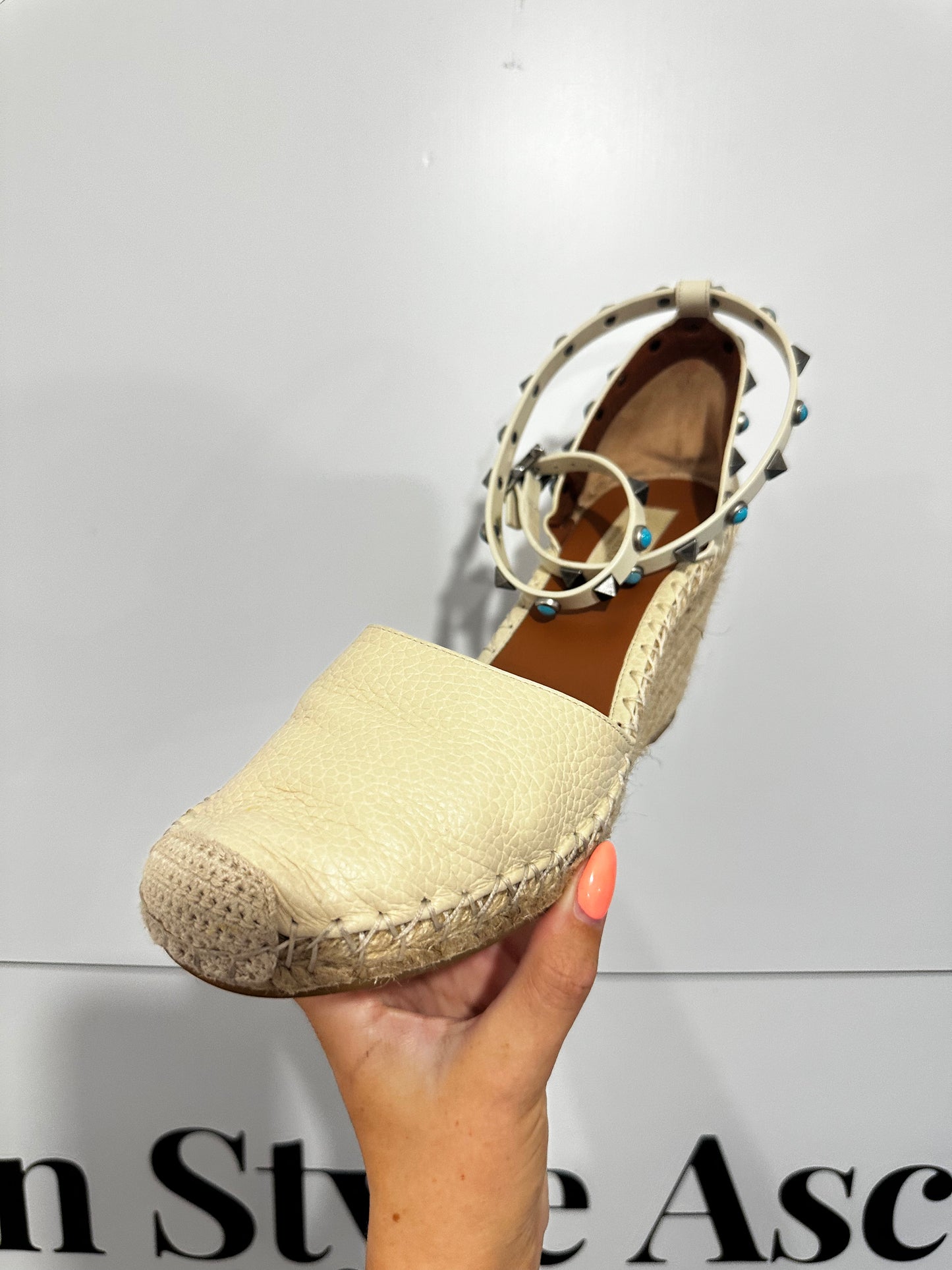 Beige Valentino Wedges, 5