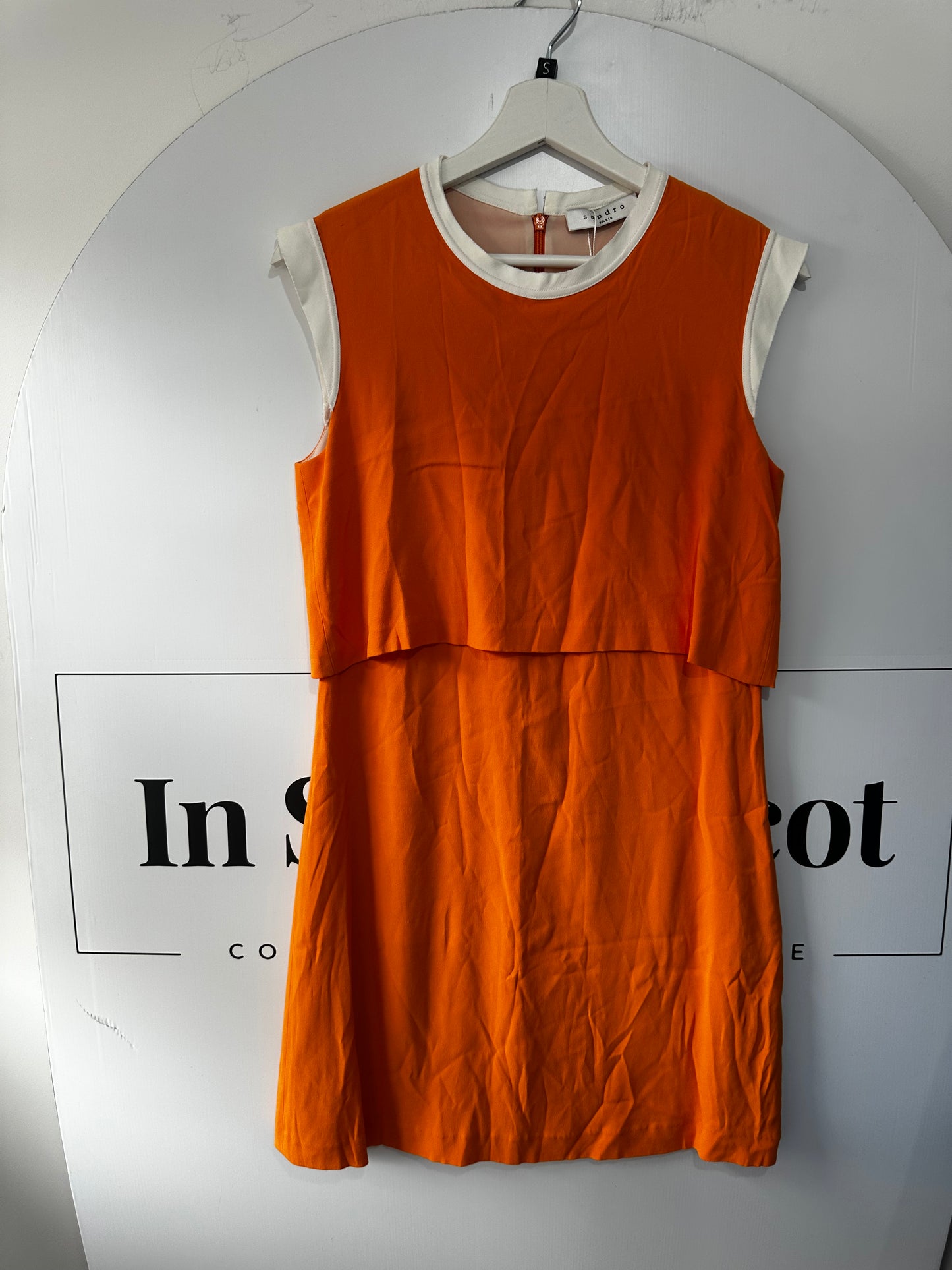 Orange Sandro Dress, Small