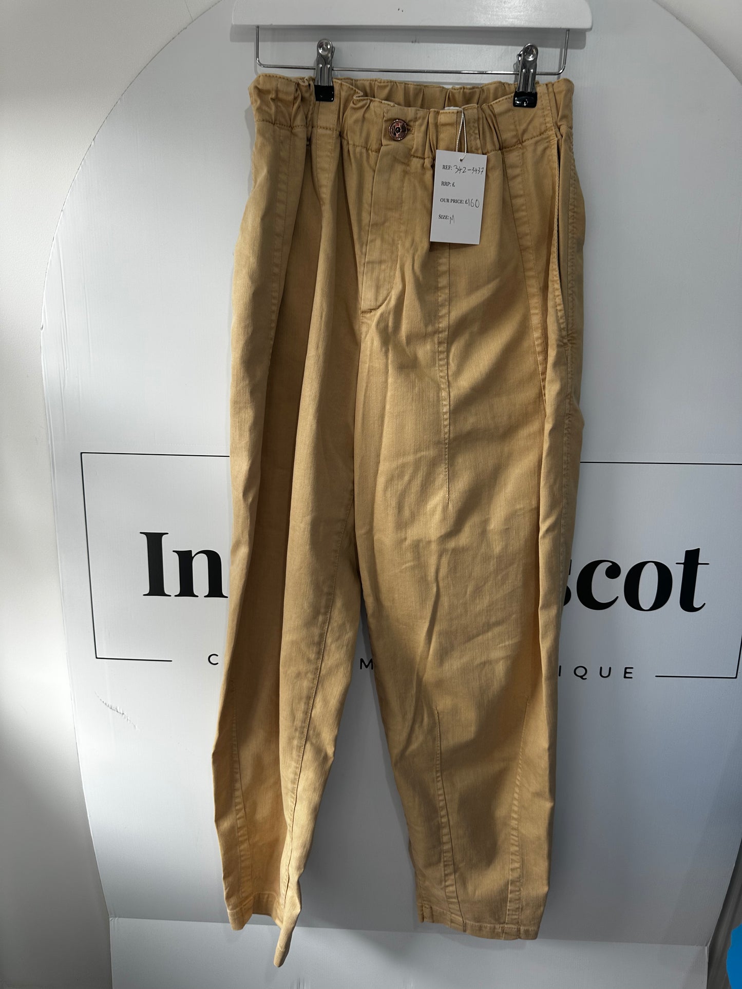 Beige Brunello Cucinelli Trousers, Size Medium