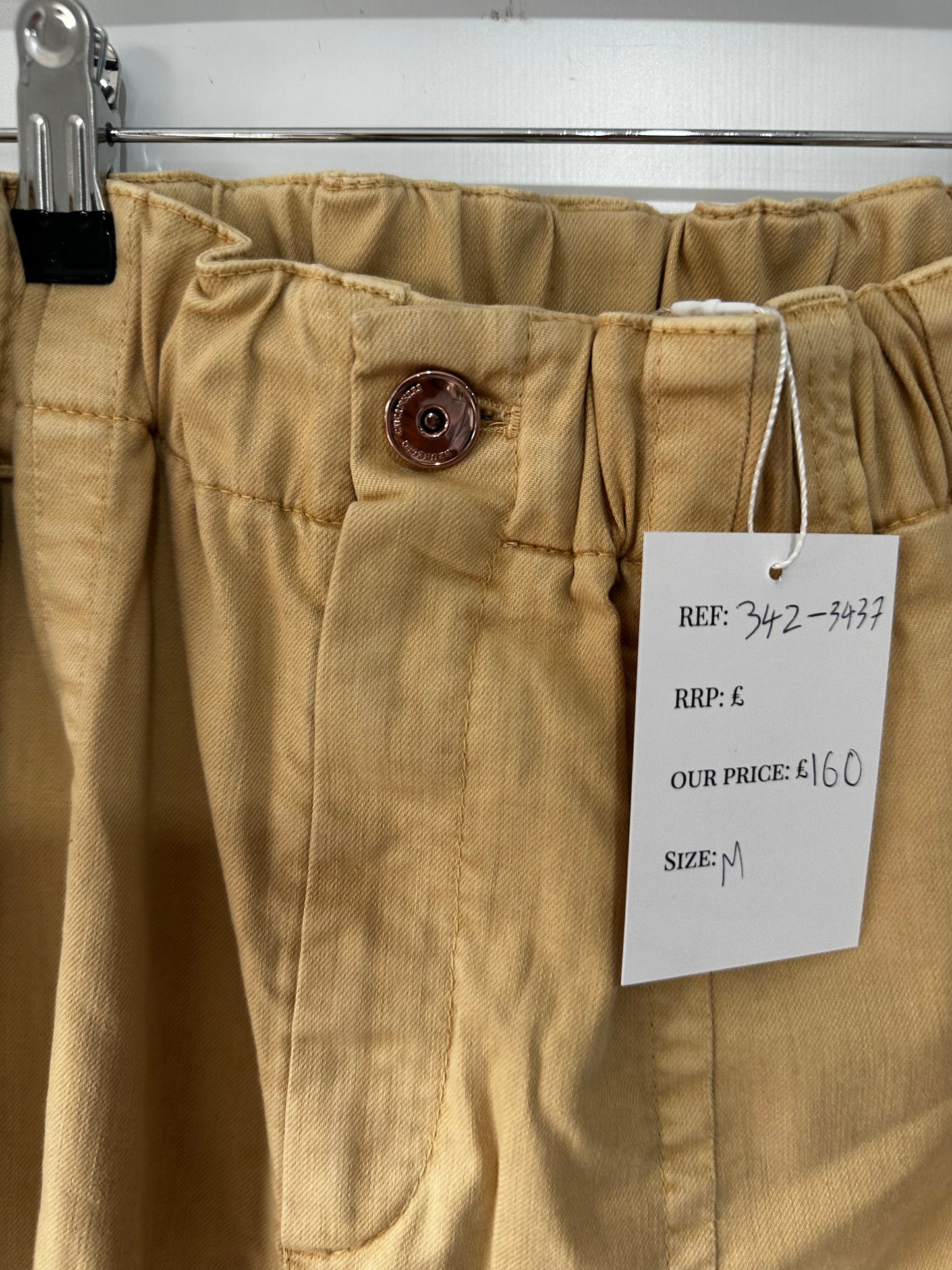 Beige Brunello Cucinelli Trousers, Size Medium