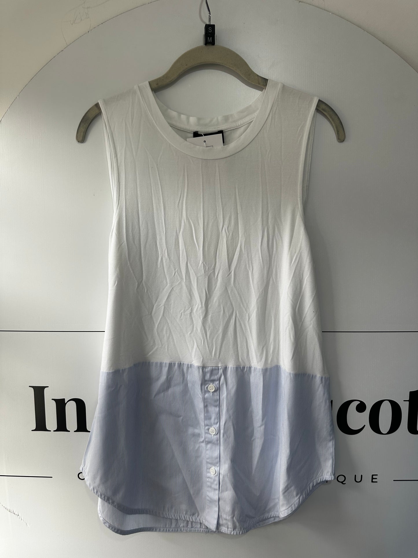 Blue & White Me + Em Top, Size 10