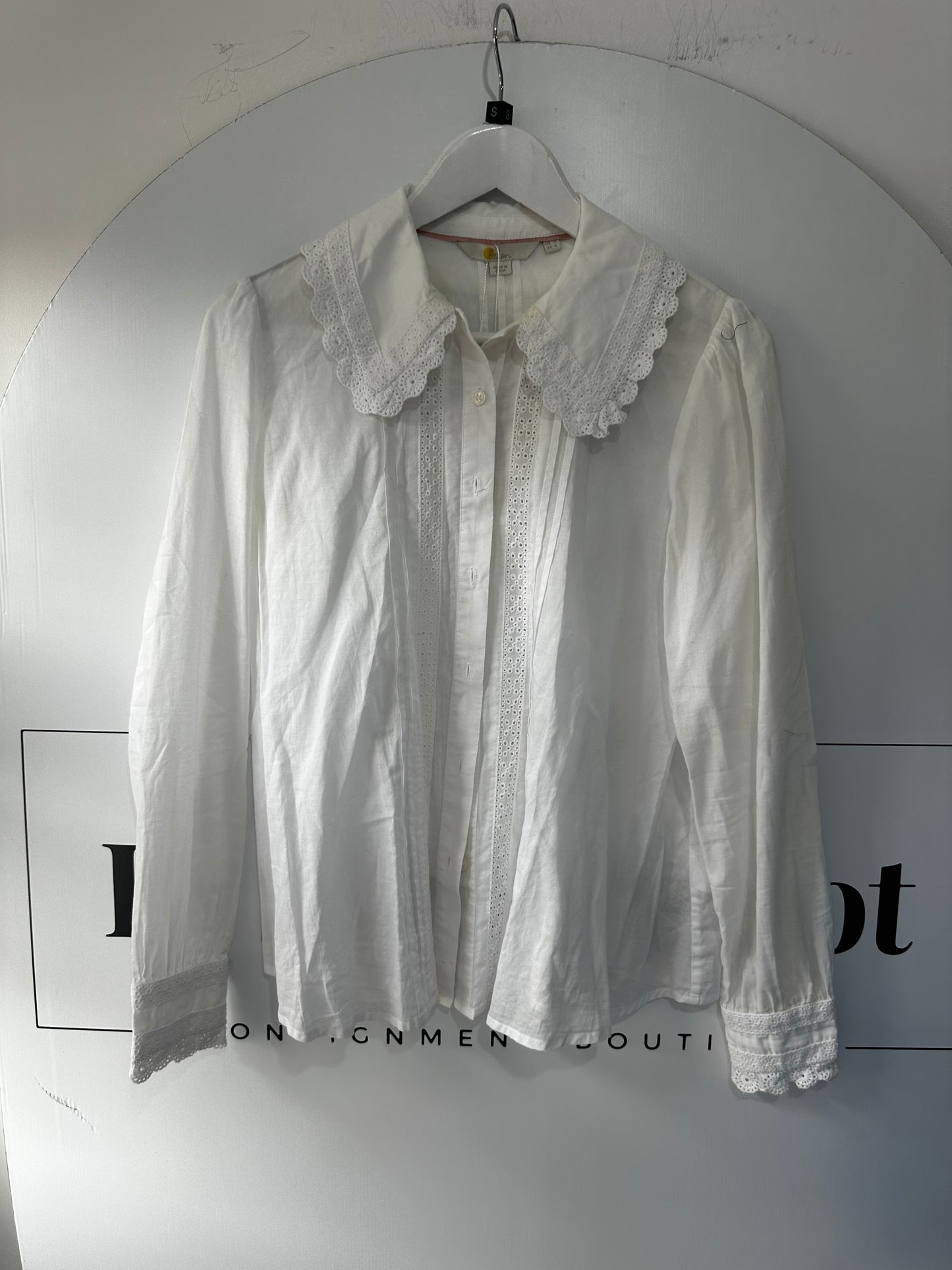 White Boden Blouse, Size UK 10