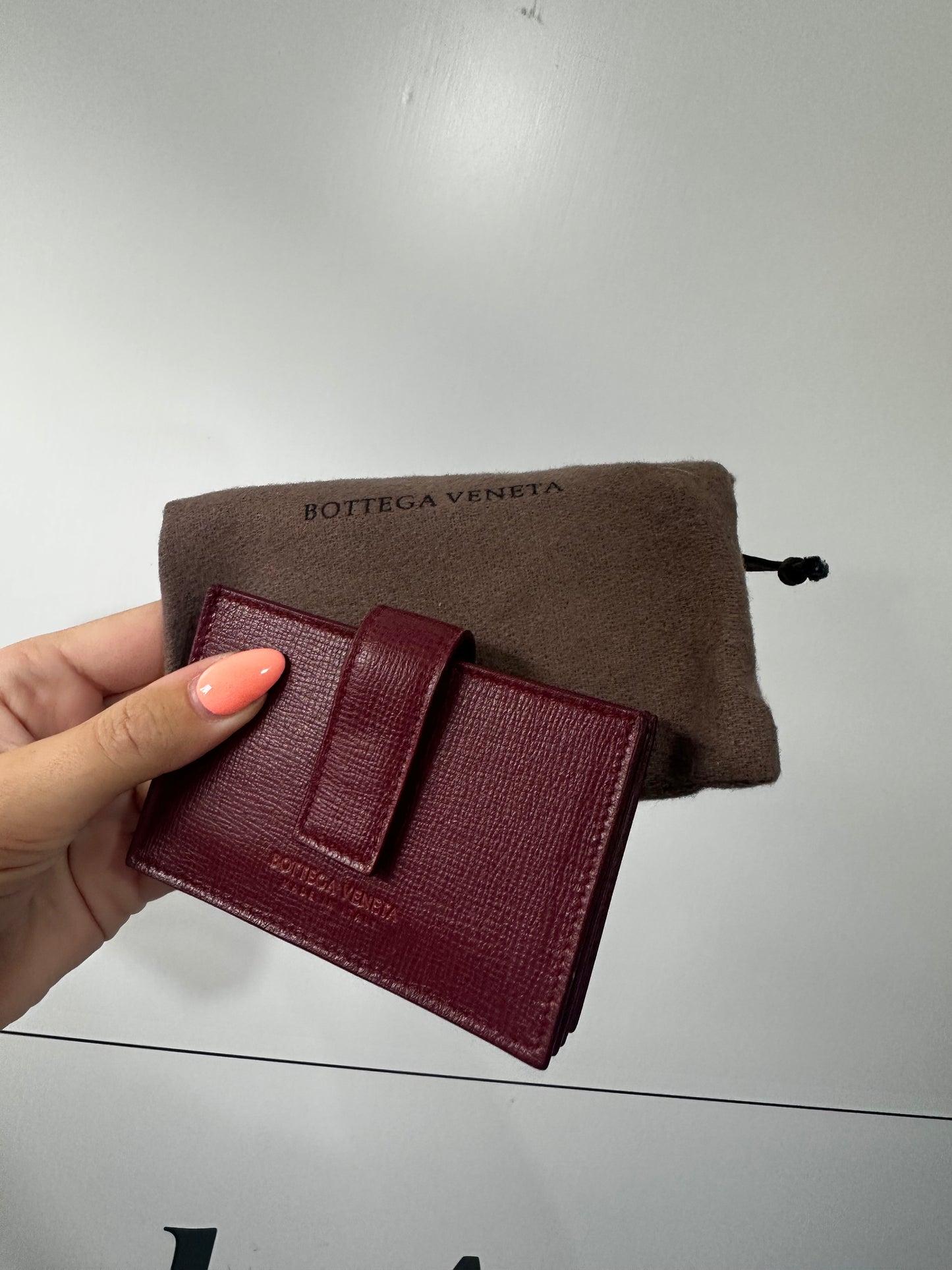 Burgundy Bottega Veneta Wallet