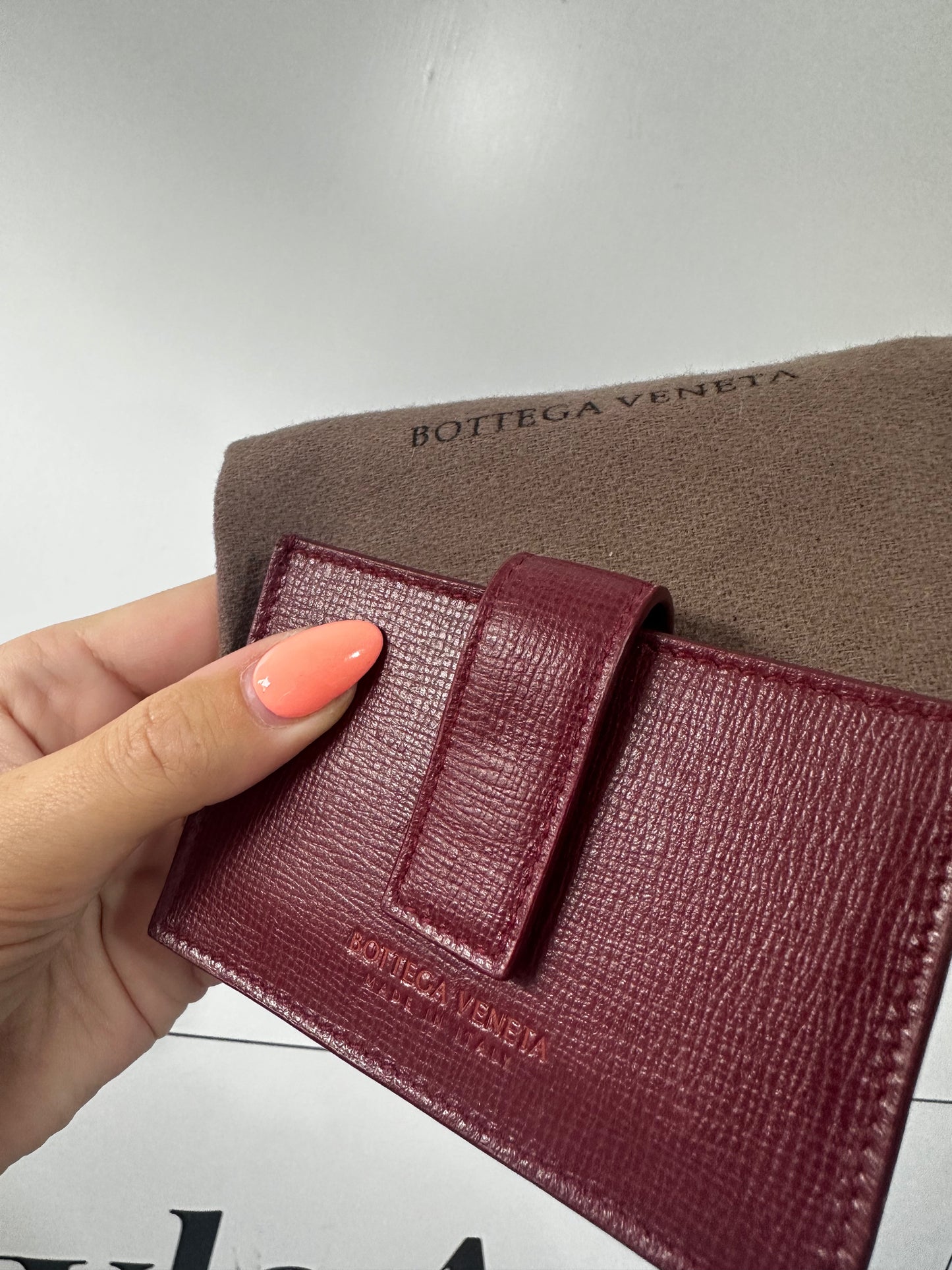 Burgundy Bottega Veneta Wallet