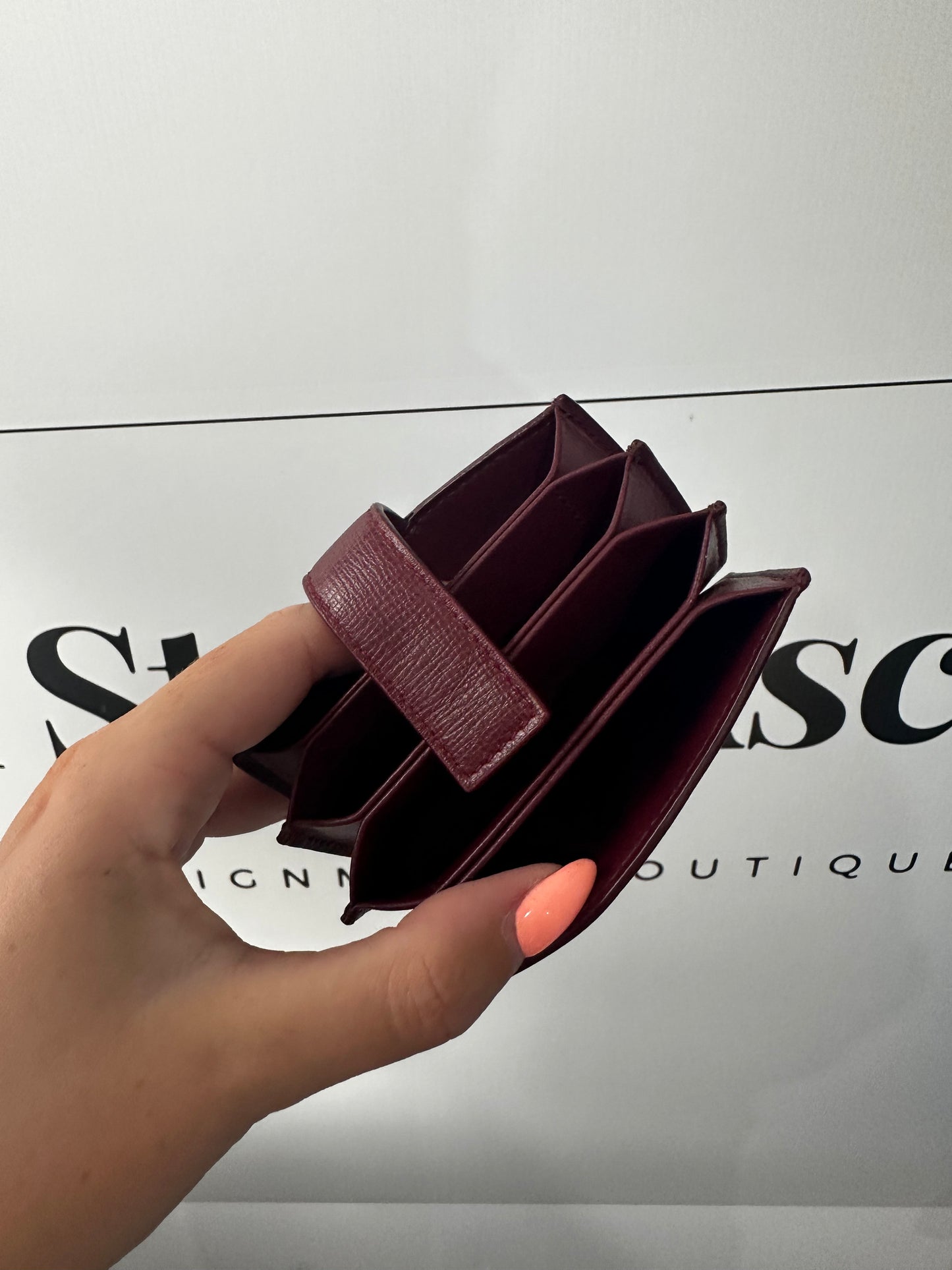 Burgundy Bottega Veneta Wallet