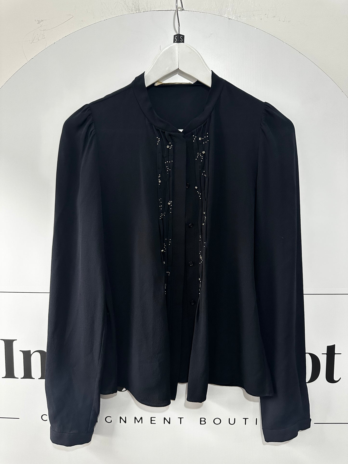 Navy Vanessabruno Top, Size 8