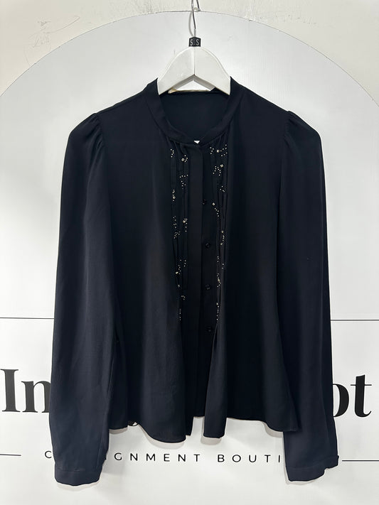 Navy Vanessabruno Top, Size 8