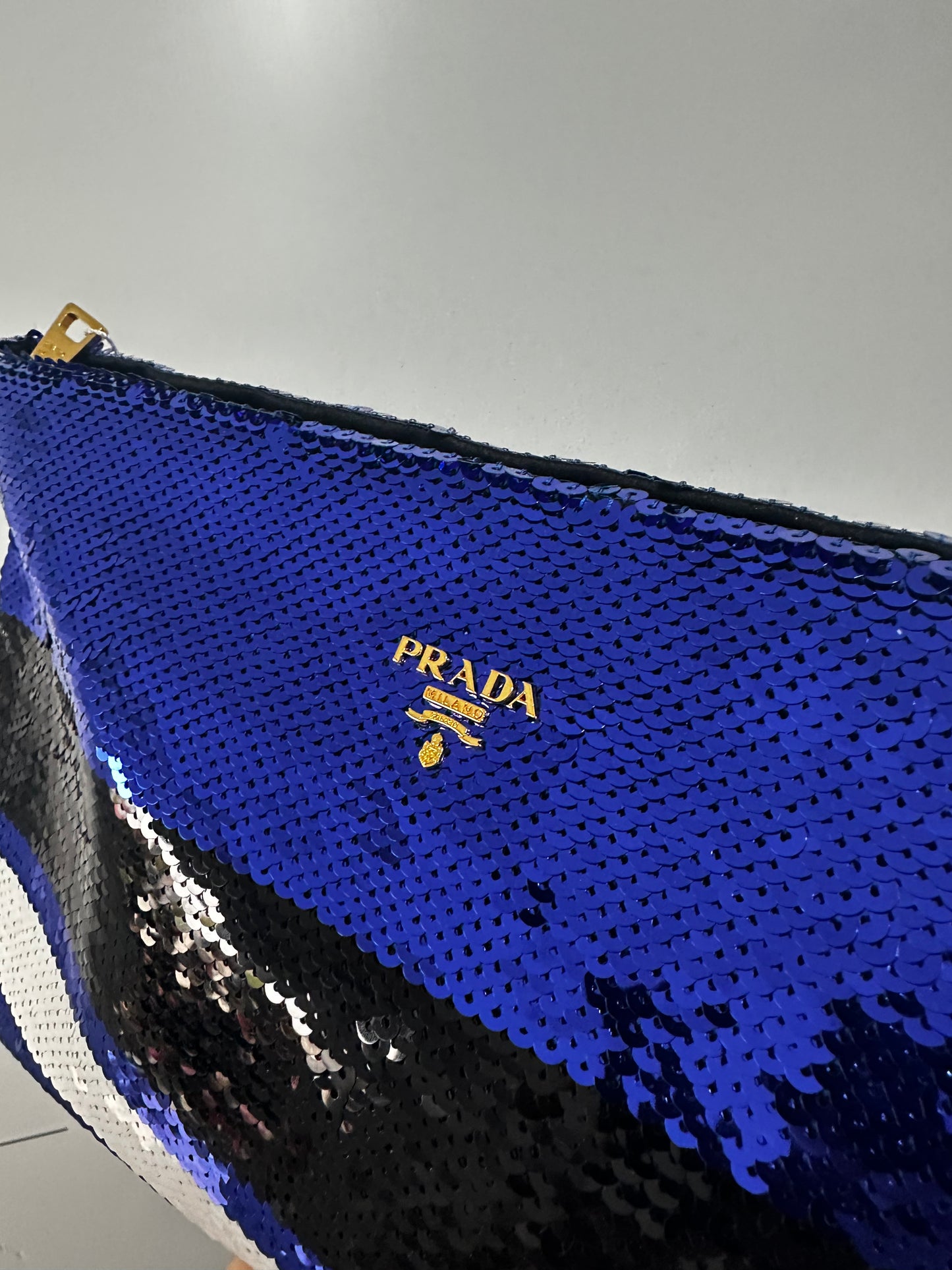 Sequin Commission Prada Clutch, 35cmW