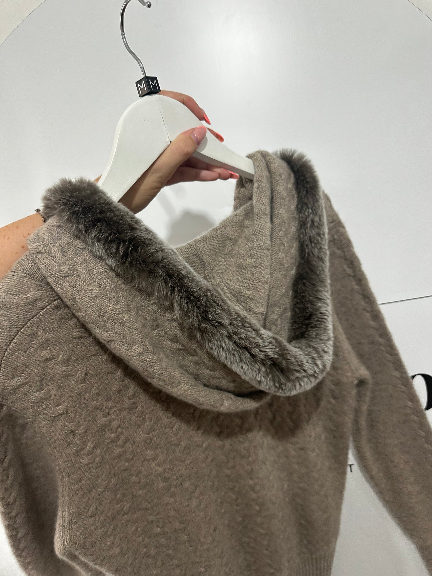 Brown Grey N.PEAL Cardigan, Size M
