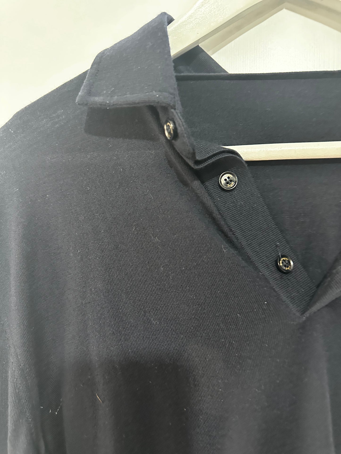Navy Zegna 1/4 Jumper, Size L